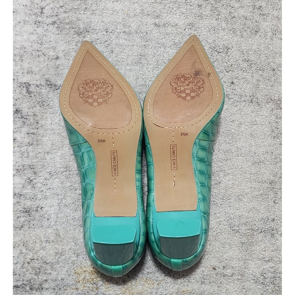 Vince Camuto Women's Tritellia Green Patent Leather Pump - Ocean Size 8.5M - Picture 4 of 10